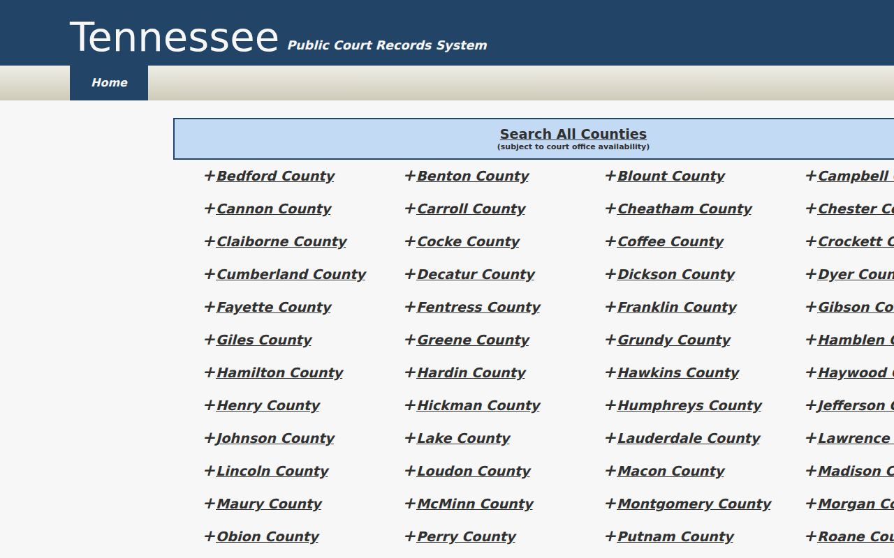 Clay County case lookup public court records landing page