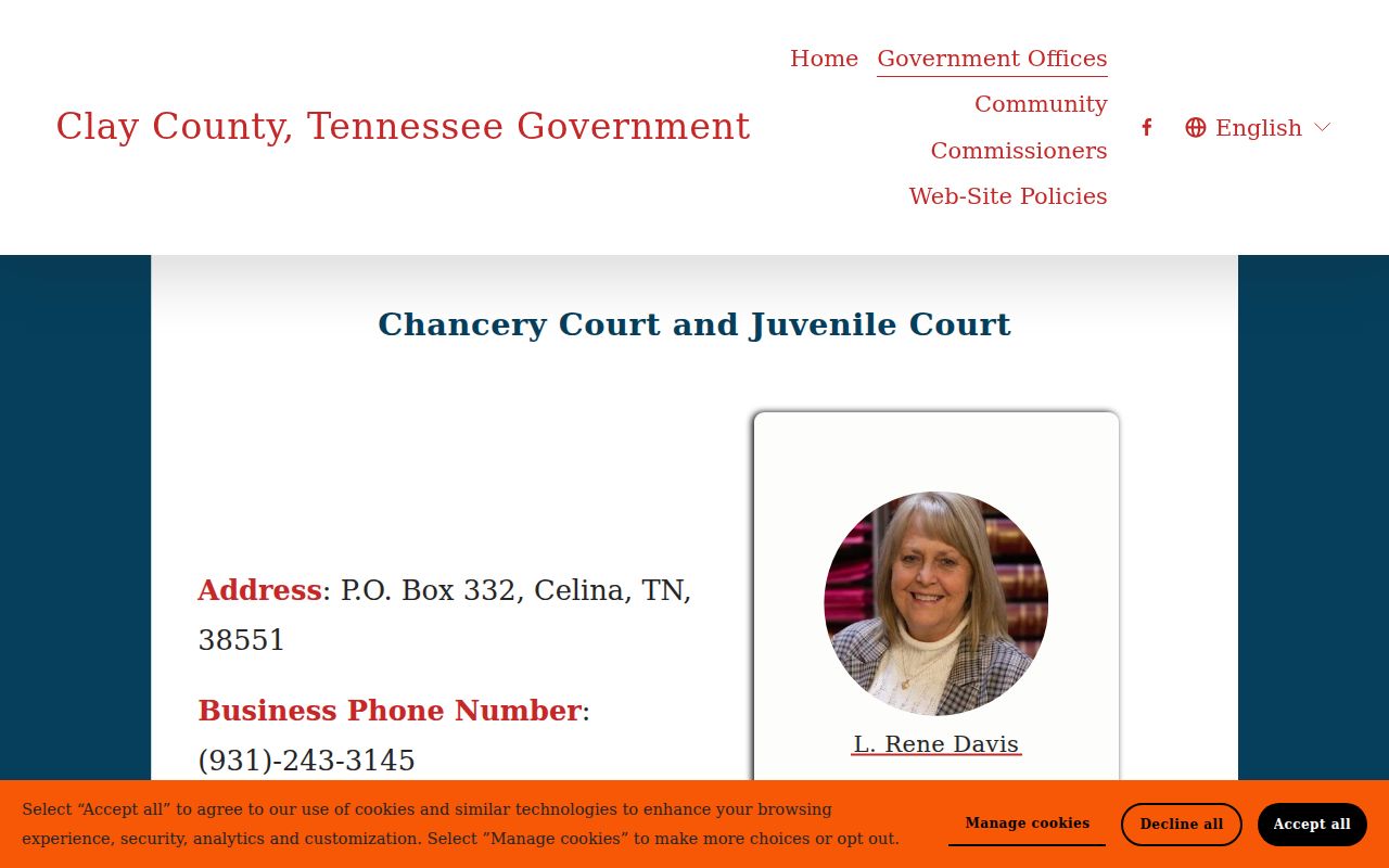 Clay County court docket Clerk and Master