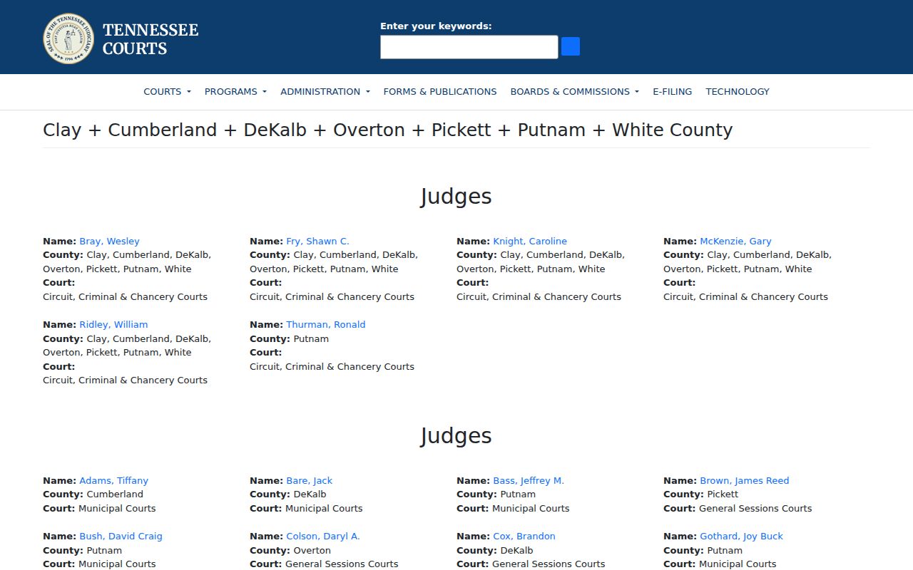 Clay County court docket District 13