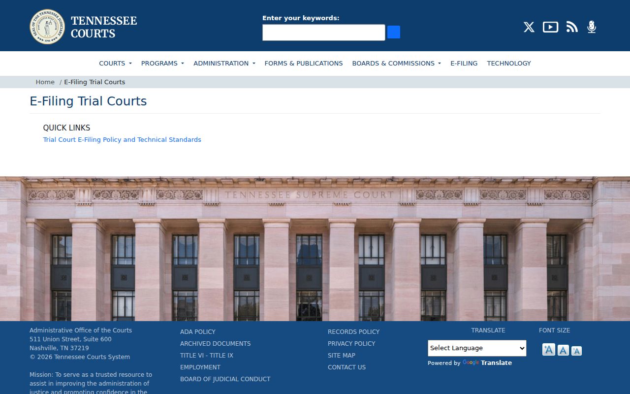 Clay County court records and Tennessee trial court electronic filing information